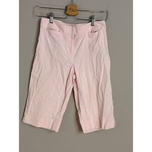 j.‎ mclaughlin Pink White Seersucker Striped Bermuda Walking Shorts Womens 4